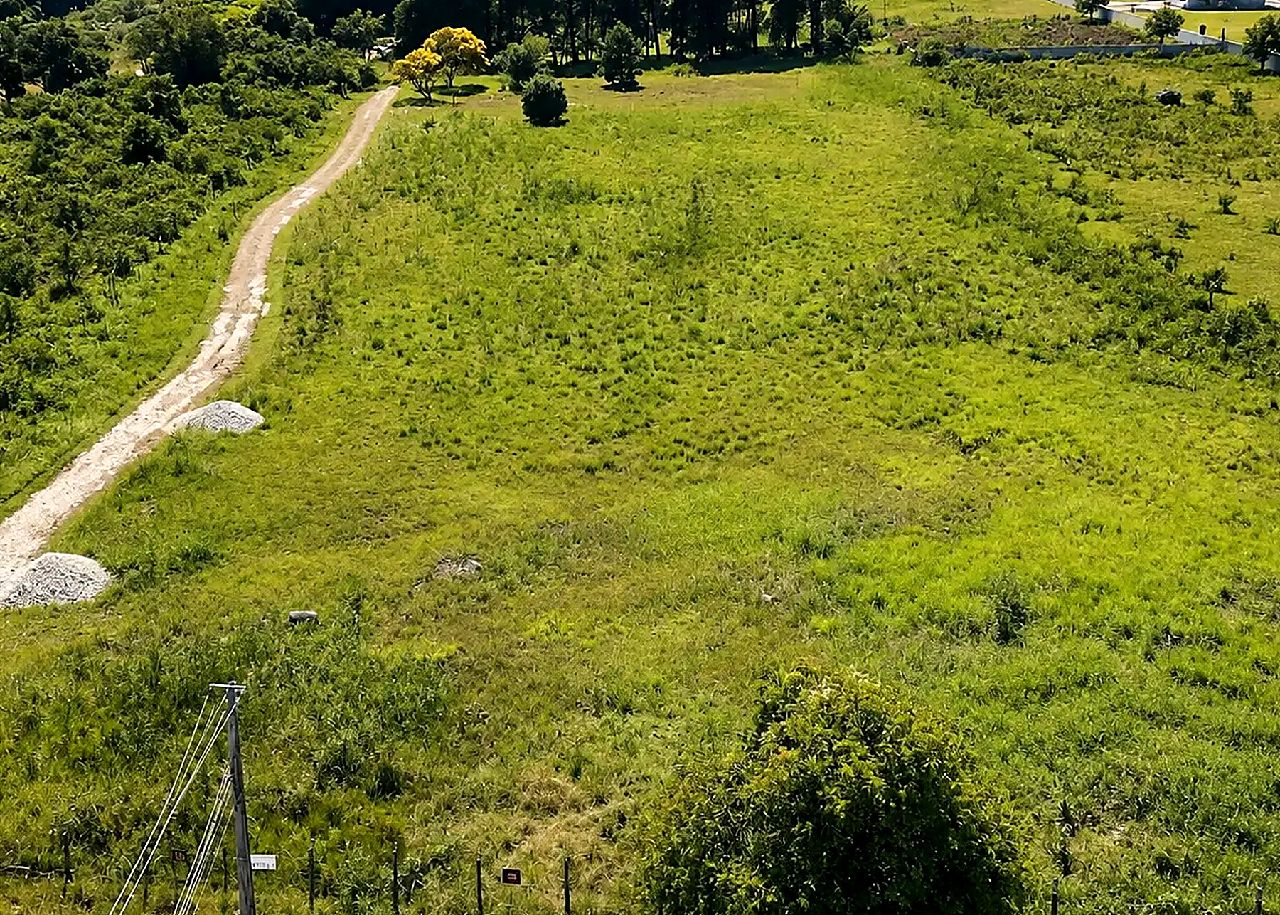 Vista aérea da área de aproximadamente 5.000 m² localizada na Zona Sul de Porto Alegre